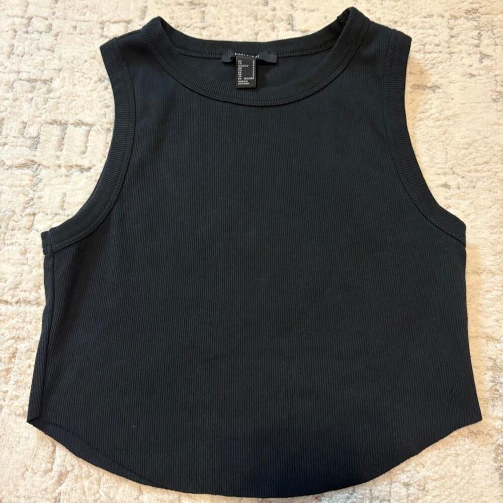 Forever-21 Women's Black Crop-top
